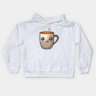 coffe eat emoji Kids Hoodie